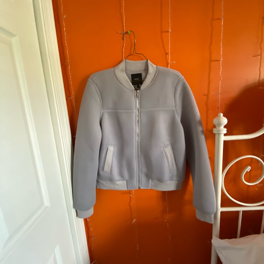 forever21 grey zip up jacket